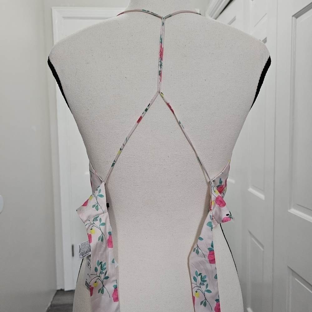 ZARA Floral Tie Back Criss Cross Handkerchief Crop Top Size M - Picture 5 of 11